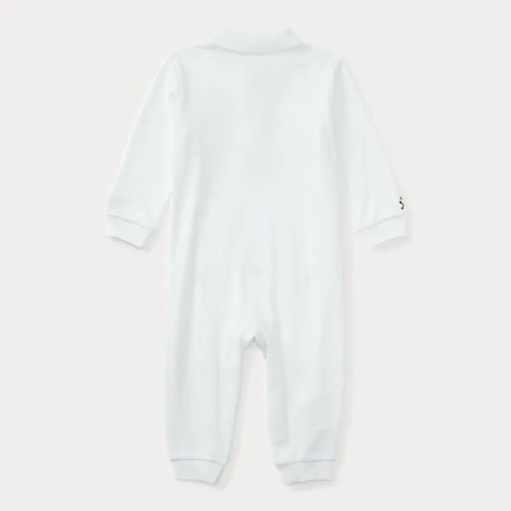 Brand new no tags Ralph Lauren White Polo with Crest Embroidery size 12 months